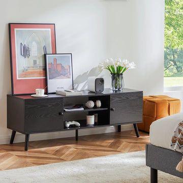 Wooden Fireplace Tv Stand With Storage