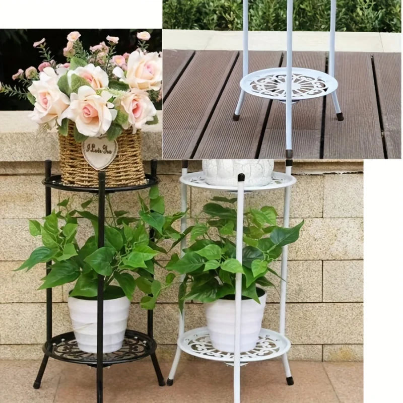 2-Tiered Tall Plant Stand