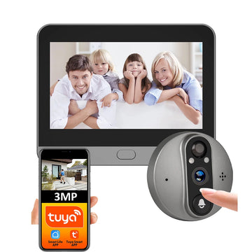 1080P WiFi Door Bell Eye Peephole Camera