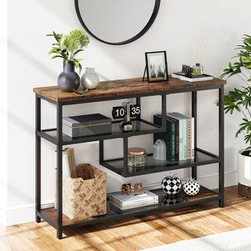 4-Tier Sofa Tables  with Glass Shelf